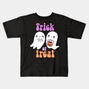 Trick or treat cute ghost couple Kids T-Shirt